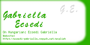 gabriella ecsedi business card